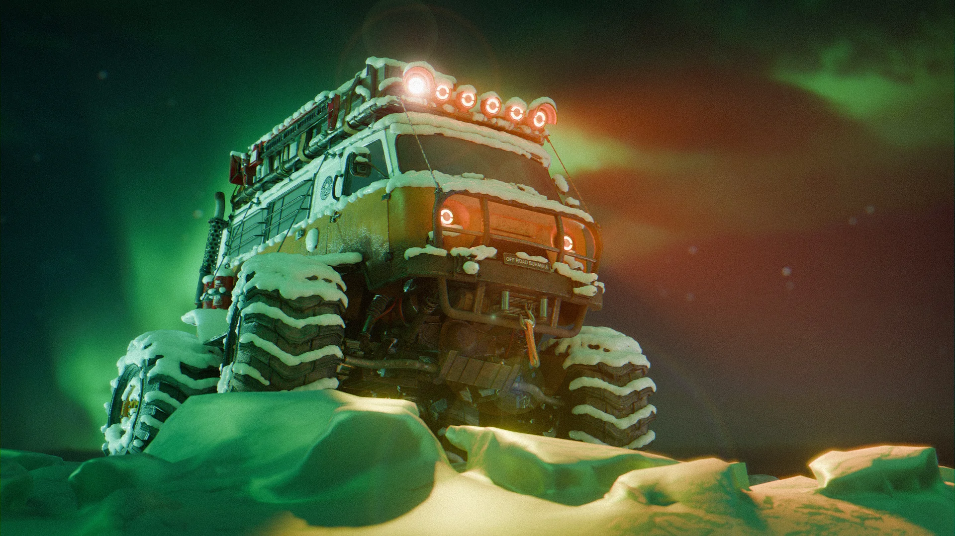 UAZ Buhanka front and side view — game-ready vehicle asset
